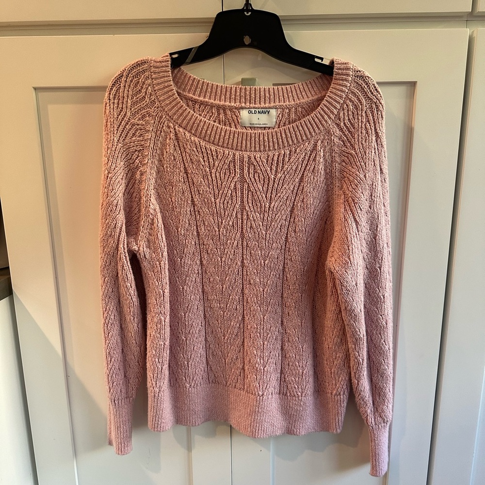 Old navy light pink cable knit sweater